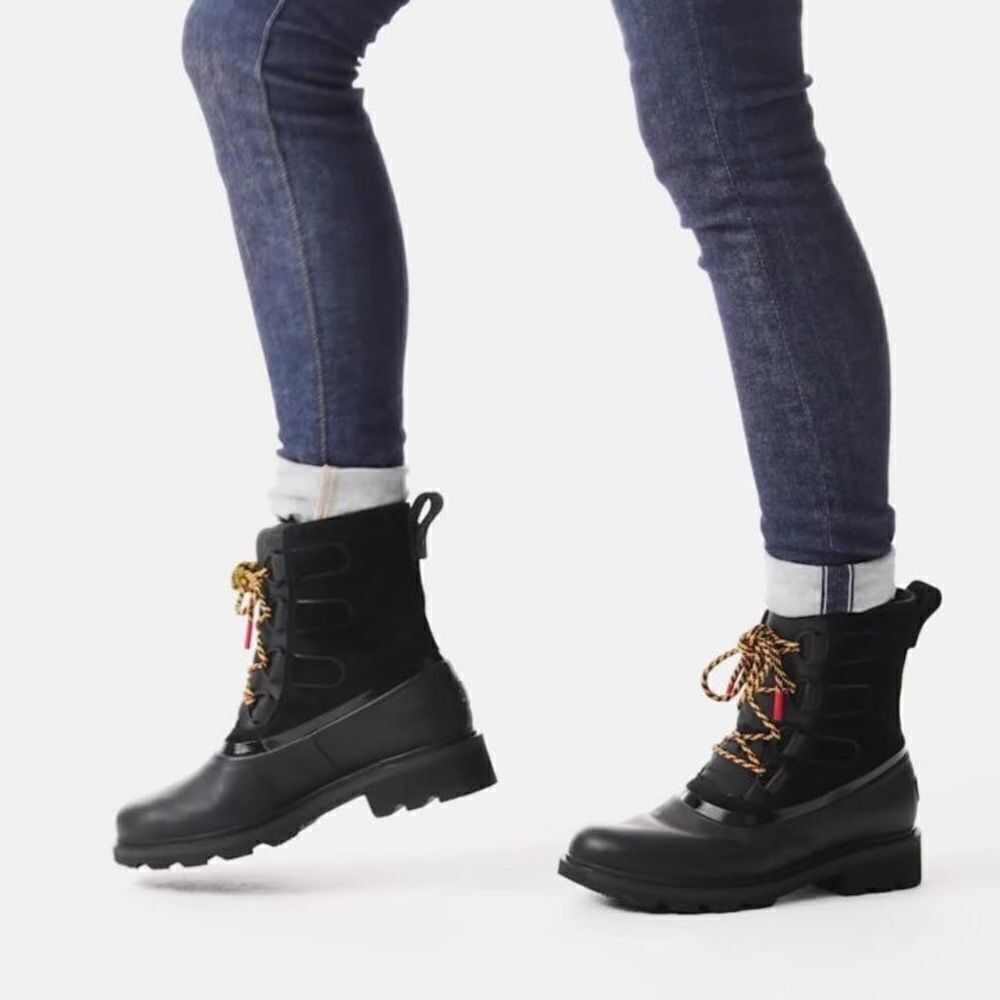 NEW Black Lennox Street Waterproof Lace-up Hiking Boots 7.5